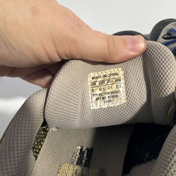 Salomon XA PRO 1 Advanced Grey Yellow Red Blue Sulphur Indigo mens 9.5 414820 - Picture 6 of 7